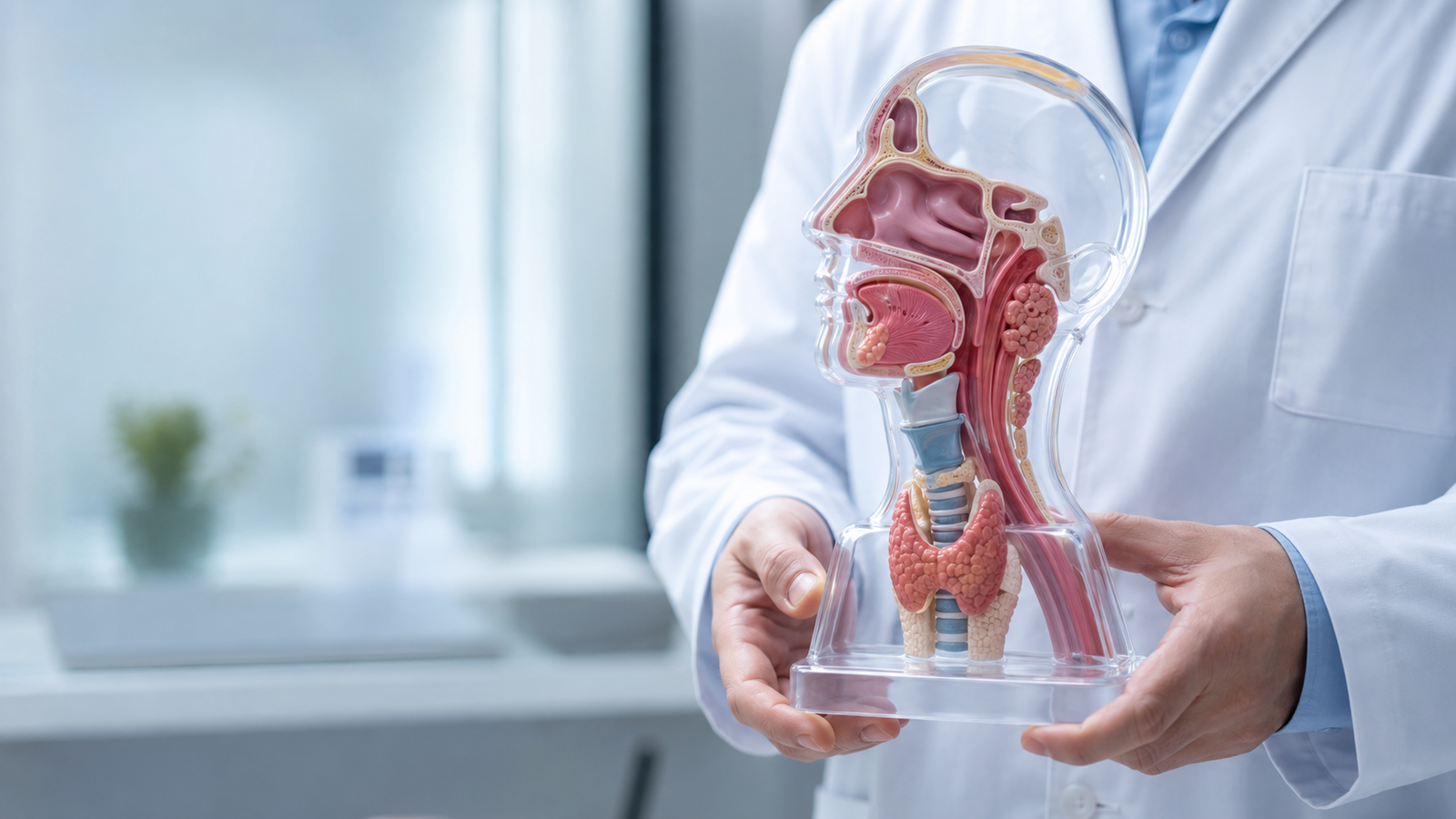 Ilustração médica da especialidade de Cabeça e Pescoço